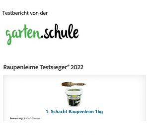 Getestet von der garten.schule. Platz 1 Raupenleim grün von Schacht. Natürlich u…