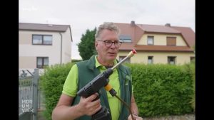 Hochdruckreiniger für Pflanzenschutz in Baumspitzen